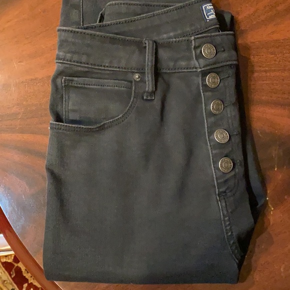Abercrombie and Fitch high rise super skinny ankle 6 regular jeans. Button fly - Picture 2 of 5